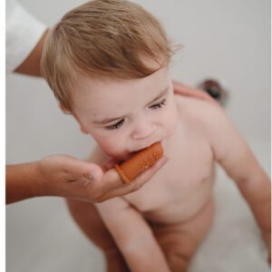 2 Dedales de Silicona Mushie Shifting Sand/Cambridge Blue