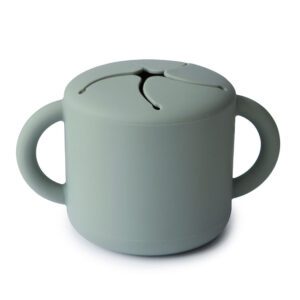 Dispensador Snacks Mushie Cambridge Blue