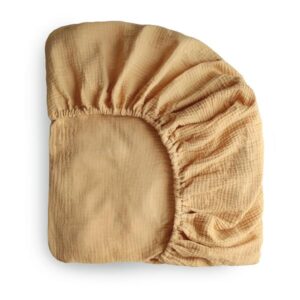 Sábana bajera de muselina para cuna Fall Yellow