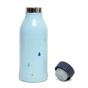 Botella Acero Inoxidable Drops Azul 350ml