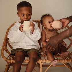 TAZA DIDÁCTICA+PAJITA SILICONA SOLID NATURAL