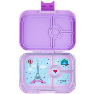Caja Almuerzo Yumbox Panino Purple Bandeja Paris Je T’aime