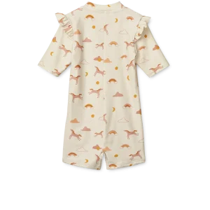 Mono de baño estampado Amel Dream / Cru