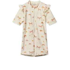 Mono de baño estampado Amel Dream / Cru