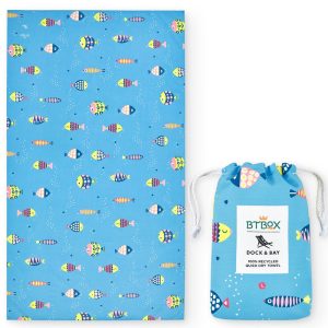 Toalla Playa Large Microfibra Peces