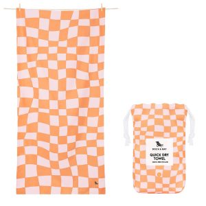 TOALLA DOCK & BAY SUMMER CHECK NARANJA – XL (2.00×0.90)